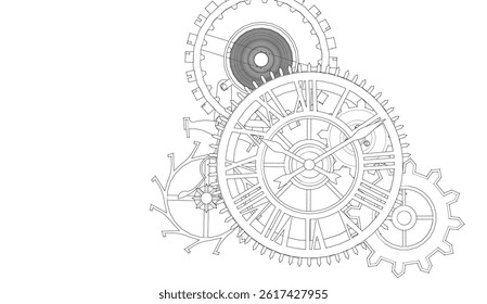 clock graphic symbol 3d illustration