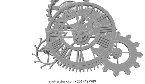 clock graphic symbol 3d illustration