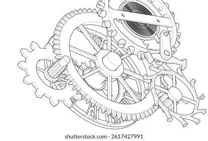 clock graphic symbol 3d illustration