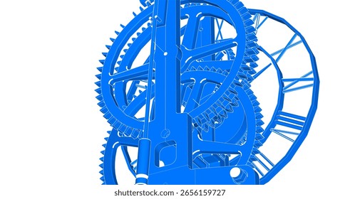 clock graphic symbol 3d illustration	