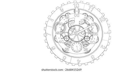clock graphic symbol 3d illustration	