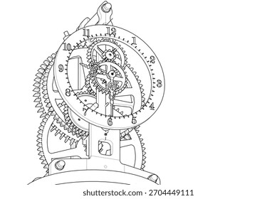  clock graphic symbol 3d illustration