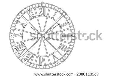clock graphic symbol 3d illustration	

