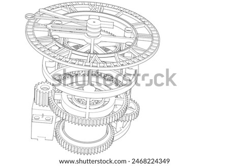 clock graphic symbol 3d illustration