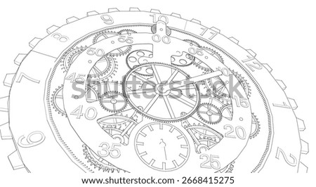 clock graphic symbol 3d illustration	