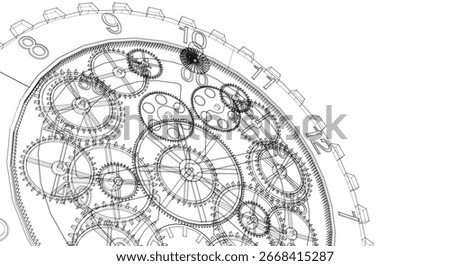 clock graphic symbol 3d illustration	