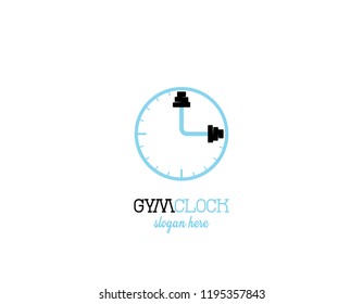 Clock Gym logo Design