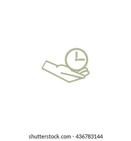 clock in the hand