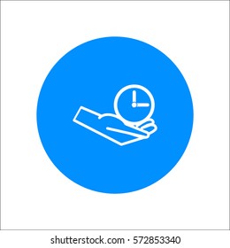 clock in the hand