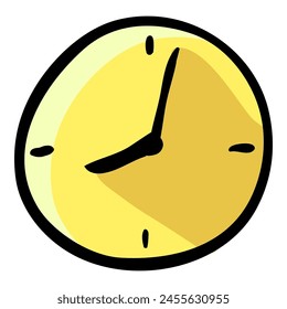 Icono de garabato dibujado a mano del reloj