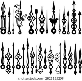 Clock Hand Icons Graphic Designer