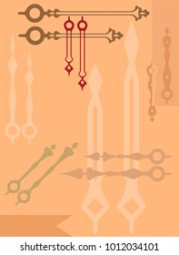 Clock Hands (Arms) Design Vector Art Illustration