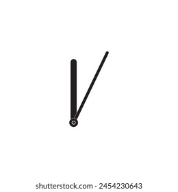 Clock hands icon logo vector