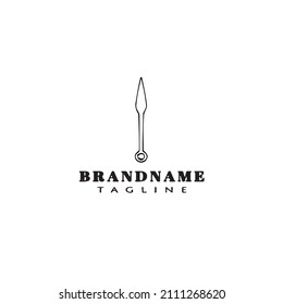 clock hands logo cartoon icon design template black modern isolated vector cute