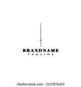 logotipo de las manos del reloj icono de caricatura plantilla de diseño negro vector aislado plano