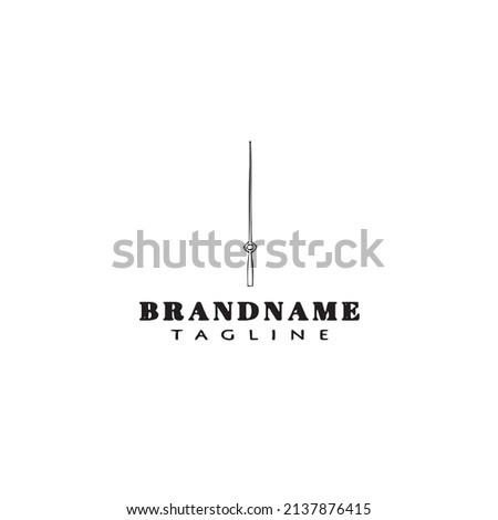 clock hands logo cartoon icon design template black modern isolated vector flat