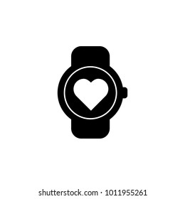 a clock with a heart icon. Element of love for mobile concept and web apps. Thin line  icon for website design and development, app development. Premium icon on white background