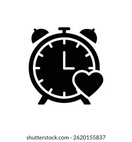 Clock with Heart Symbolizing the Value of Time Spent with Dad