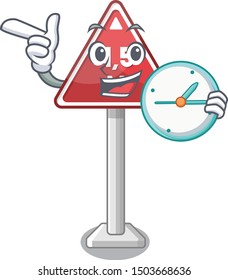 With clock height limit on cartoon side road