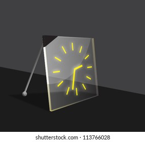 clock high detailed glass clock