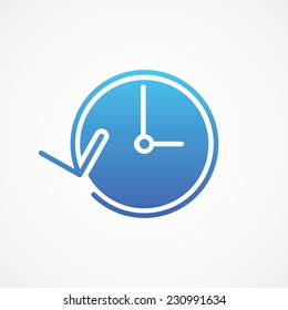 Clock History Time icon, vector illustration. Simple Flat Metro design style. ESP10