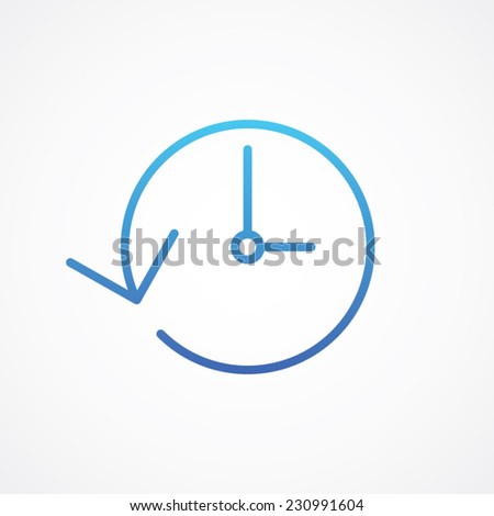 Clock History Time icon, vector illustration. Simple Flat Metro design style. ESP10