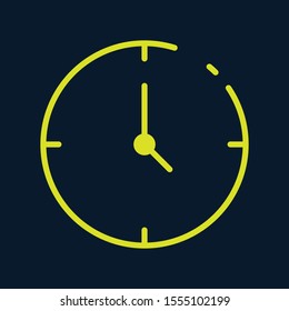 clock home interior line icon vector Design for apps,web,and advertisement.