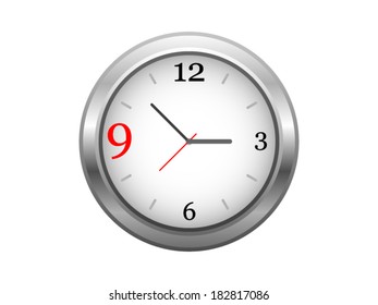 Clock with hour, minute and seconds hand