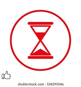 clock hourglass icon, vector illustration EPS 10