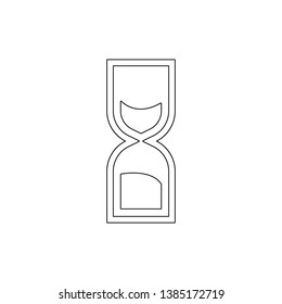 clock hourglass sand time watch outline icon. Signs and symbols can be used for web, logo, mobile app, UI, UX