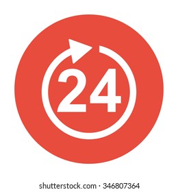 clock hours icon. Flat design style eps 10