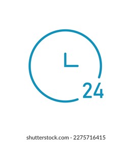 Clock hours icon. Timer symbol. Vector illustration isolated on white background.