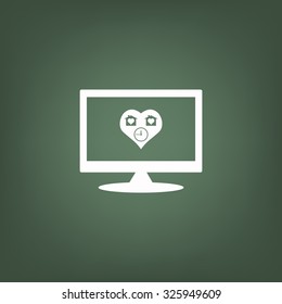 clock, House with Heart Icon. icon. vector design