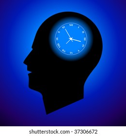 Clock in Human Head