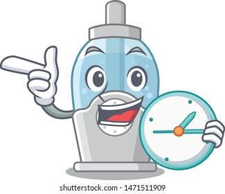 With clock humidifier in the a cartoon bedroom