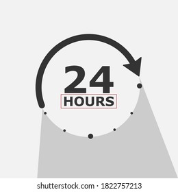 Icono de reloj 24 - Ilustración del vector de stock