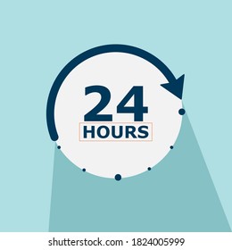 Icono de reloj 24 - Ilustración del vector de stock
