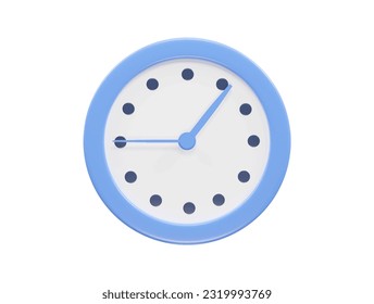 Clock icon 3d illustration vector
