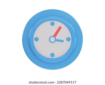 clock icon 3d rendering vector illustration