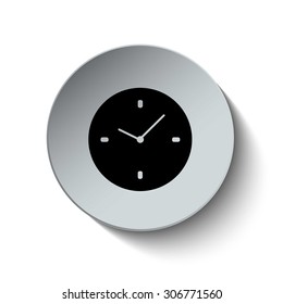Clock icon. Alarm icon. Button. EPS10. Illustration