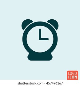 Clock icon. Alarm clock symbol. Vector illustration