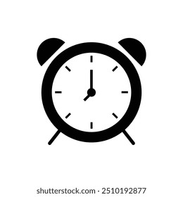 Icono del reloj. Vector del icono del tiempo de la alarma