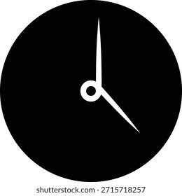Ícone de relógio com relógios de parede analógicos e símbolos de cronômetro cronômetro em preto plano e estilo de contorno, medição de tempo relógio pictograma pack para programar projeto de IU de contagem regressiva de alarme