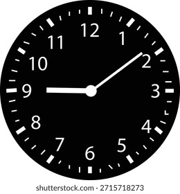 Uhrensymbol mit analogen Wanduhren und Stoppuhr-Timer-Symbolen in schwarz flach und Umriss Stil, Zeitmessung Uhr Piktogramm Paket für Zeitplan Alarm Countdown UI Design