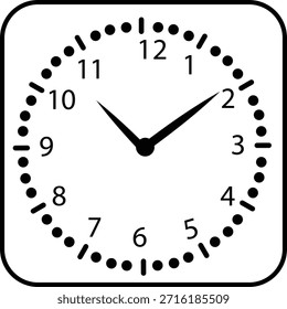 Uhrensymbol mit analogen Wanduhren und Stoppuhr-Timer-Symbolen in schwarzer Linie und Umriss-Stil, Zeitmessung Uhr Piktogramm Paket für Zeitplan Alarm Countdown UI Design