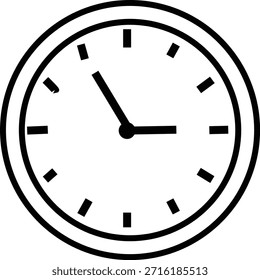 Ícone de relógio com relógios de parede analógicos e símbolos de cronômetro cronômetro em linha preta e estilo de contorno, medição de tempo relógio pictograma pack para programar projeto de UI de contagem regressiva de alarme