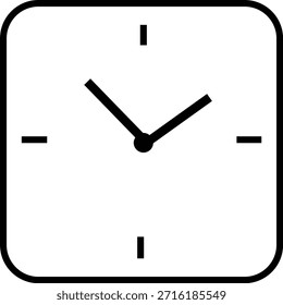 Uhrensymbol mit analogen Wanduhren und Stoppuhr-Timer-Symbolen in schwarzer Linie und Umriss-Stil, Zeitmessung Uhr Piktogramm Paket für Zeitplan Alarm Countdown UI Design