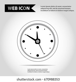Clock icon, with arrows and clock face, idea for favicon or logo element.