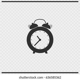 clock icon black color on transparent background