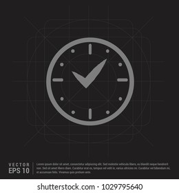 Clock Icon - Black Creative Background